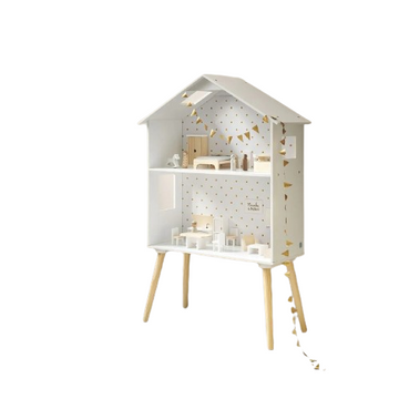Étagère en bois style maison de poupée (accessoires non inclus) - Hauteur 100 cm